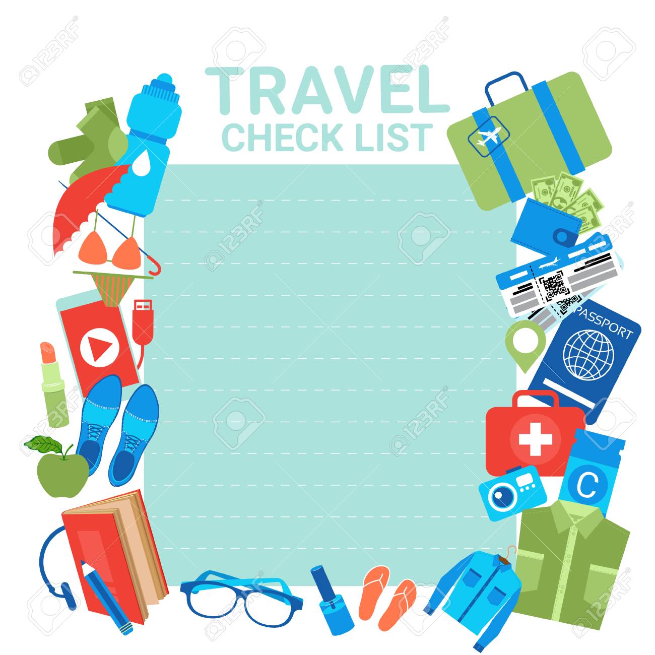 vacation travel check list