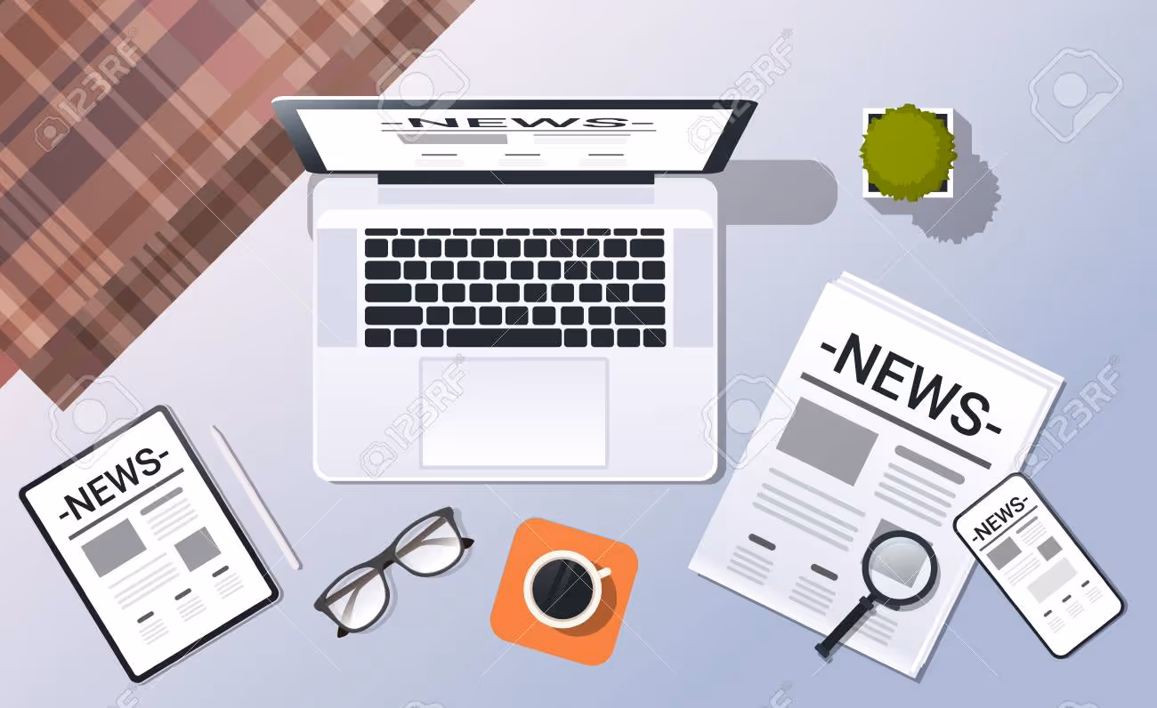 mass media news concept top angle view desktop laptop smartphone tablet newspaper office stuff horizontal vector illustration - 118034459 mass media news concept top angle view desktop laptop smartphone tablet newspaper office stuff horizontal vector illustration - 118034459