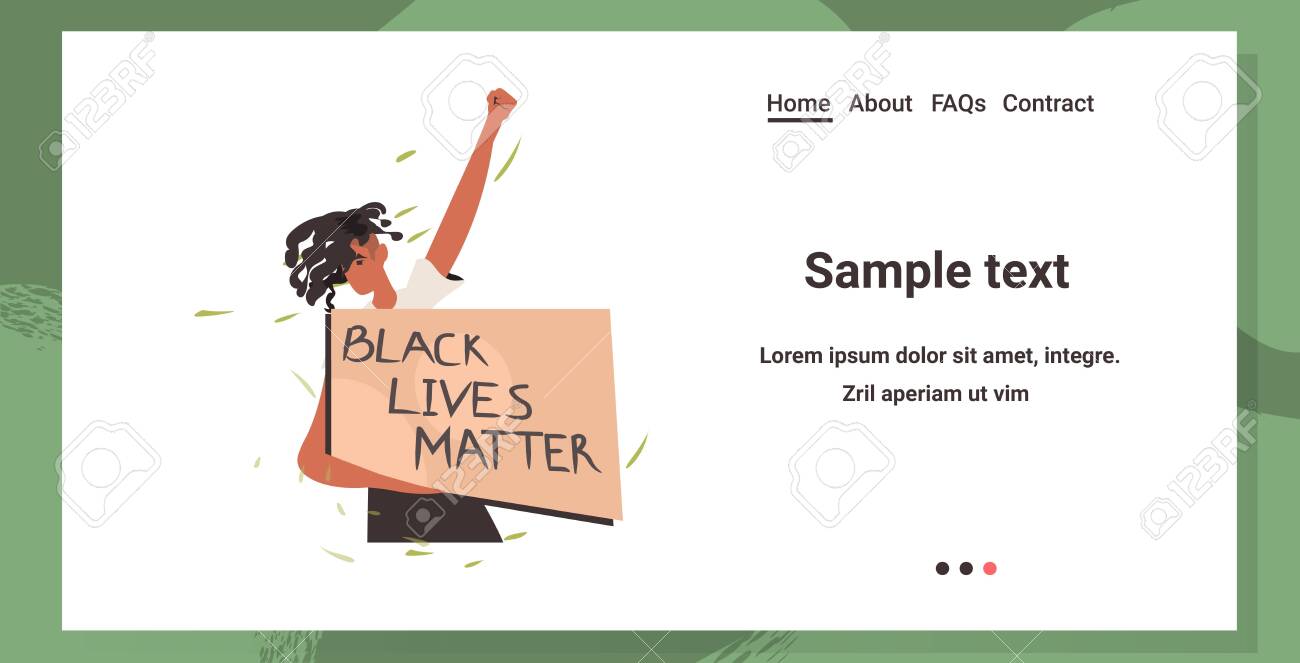 african american woman holding black lives matter banner campaign against racial discrimination of dark skin color social problems of racism portrait horizontal copy space vector illustration - 149416538 african american woman holding black lives matter banner campaign against racial discrimination of dark skin color social problems of racism portrait horizontal copy space vector illustration - 149416538