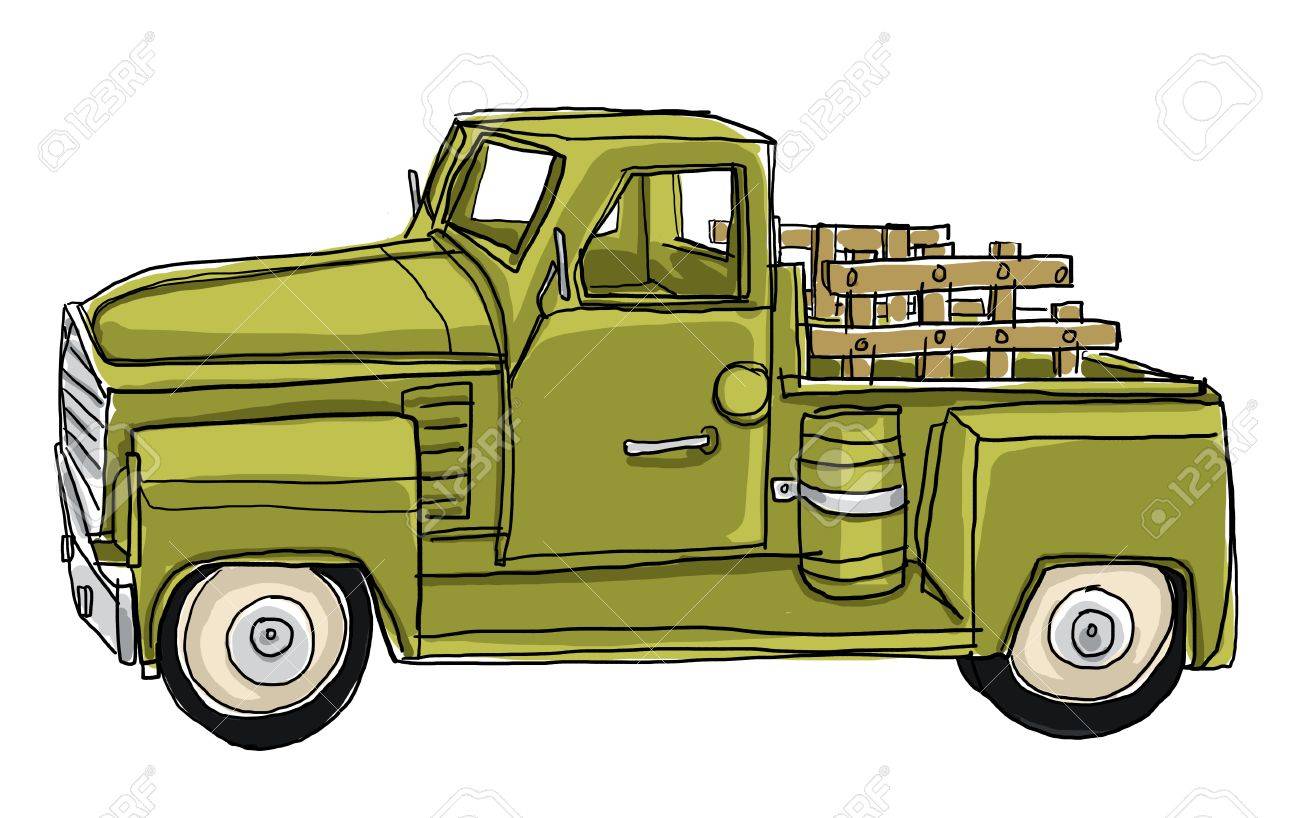 Camión De Verde Metálico Estaño Juguete Miniatura Coches Pickup En PnOk0w8