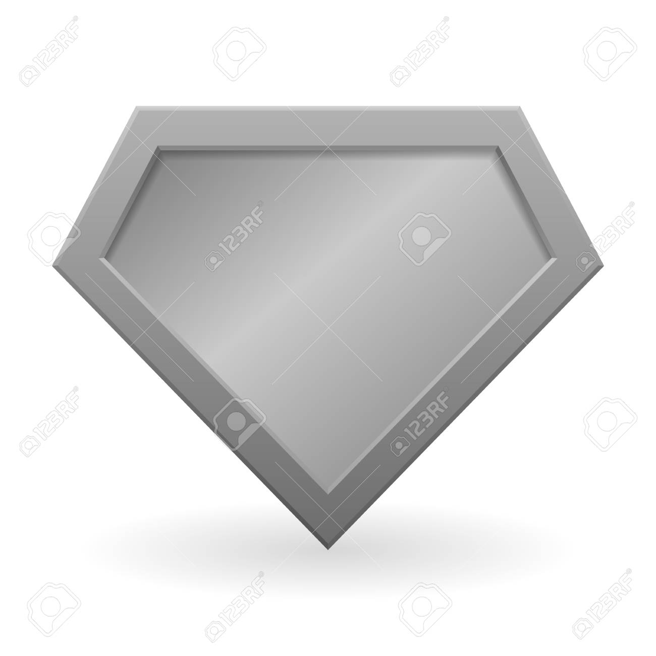 metal superhero logo template vector isolated eps 10 royalty free