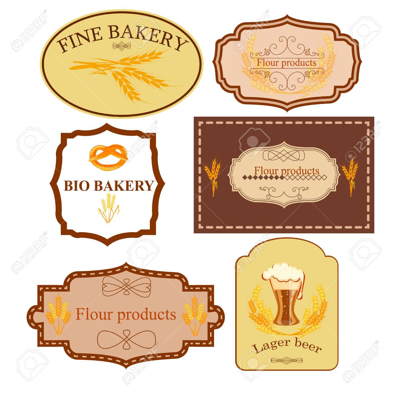 ヴィンテージ レトロなパン屋さんのロゴのバッジおよびラベルのコレクション プレミアム バッジ ヴィンテージ ケーキ ベーカリー食品ロゴエンブレム パン ラベル伝統的な小麦パン屋さんのロゴ レトロなデザイン カフェ シンボル のイラスト素材 ベクタ Image