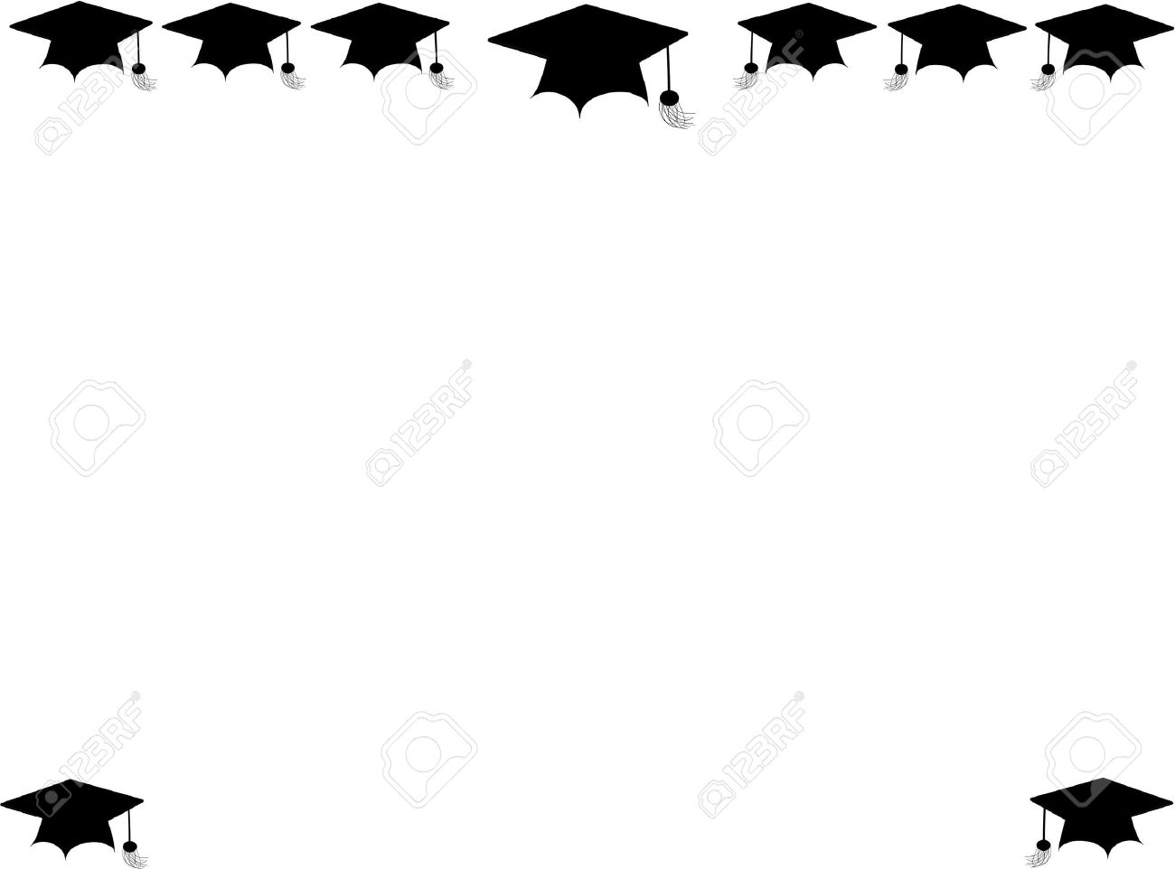 graduation border black and white
