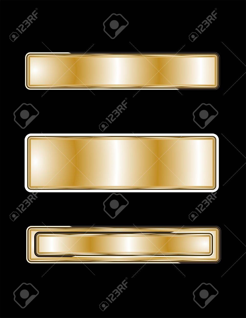 Name Plates In Gold On Black Royalty Free Cliparts Vectors And Stock Illustration Image