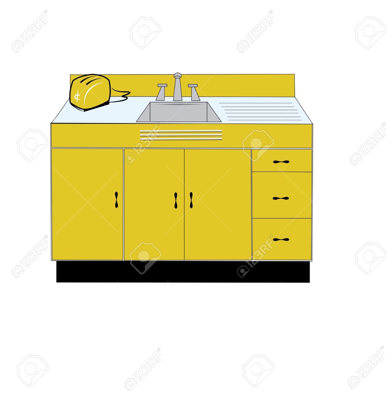 retro kitchen sink and toaster royalty free cliparts, vectors, and retro kitchen sink and toaster royalty free cliparts, vectors, and