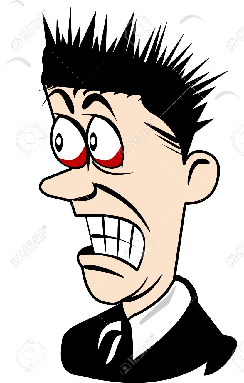 Scared Face Cartoon Stock Illustrations, Cliparts and Royalty Free