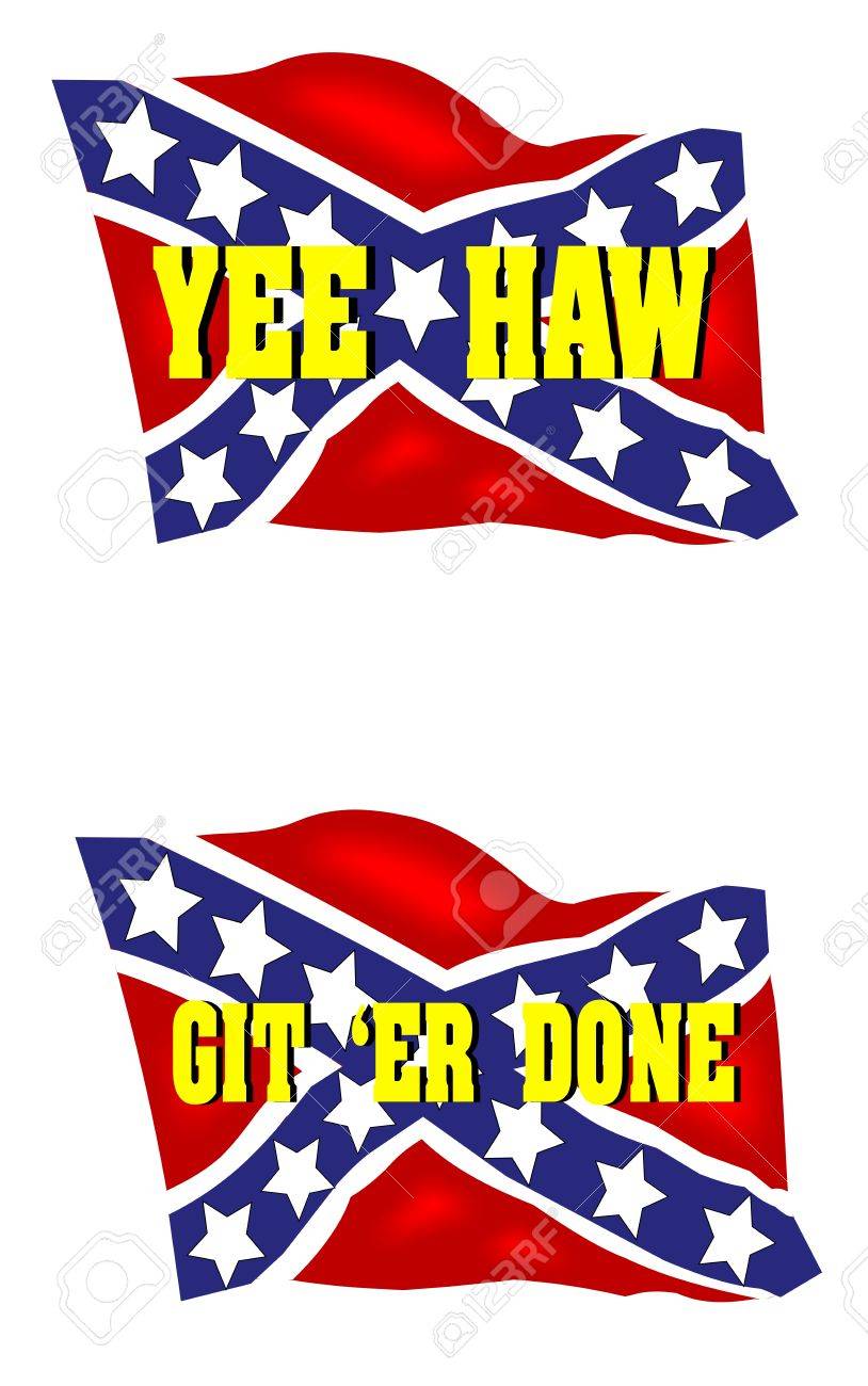 Git Er Done With Confederate Flag Stock 