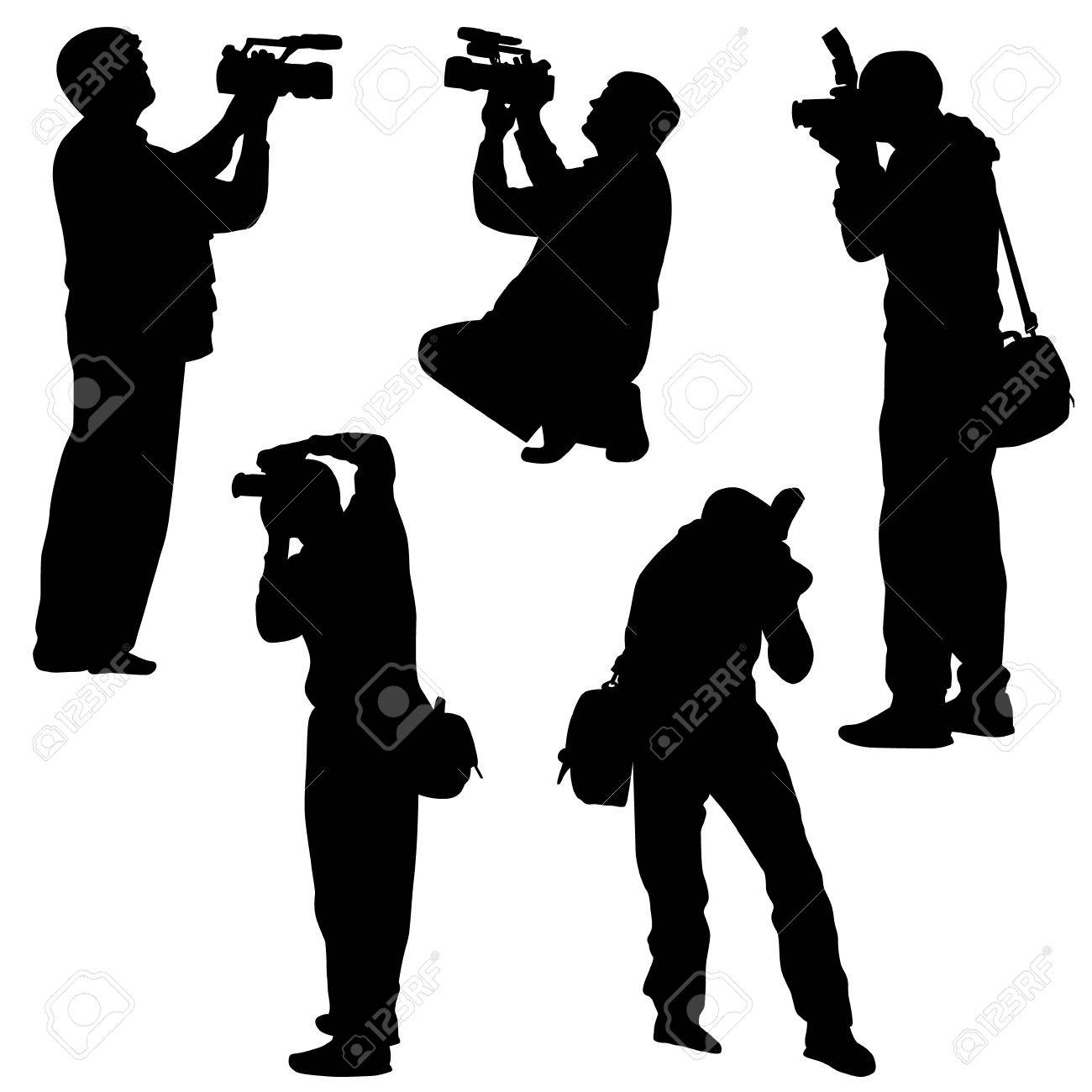 photographer silhouette vector stock vector 24365884