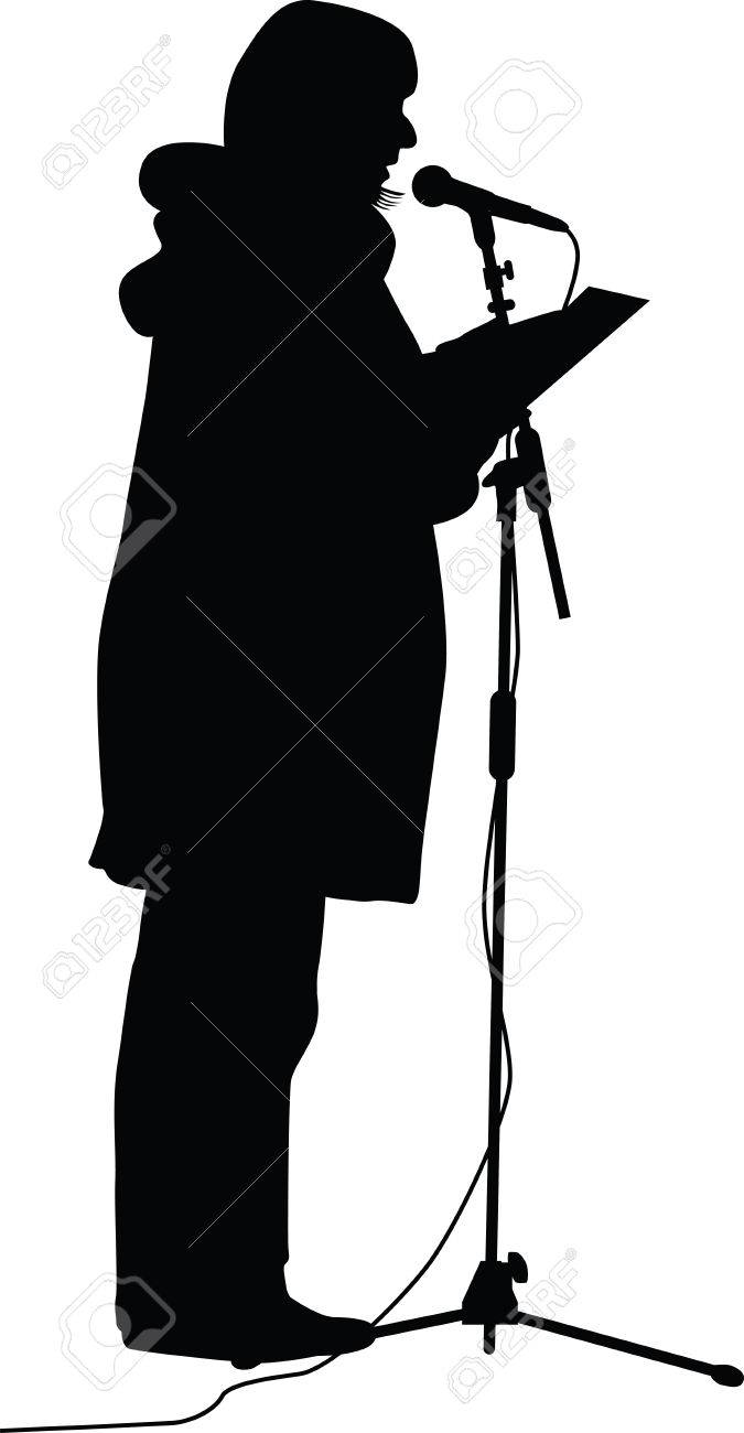 テレビの司会者のイラスト素材 ベクタ Image