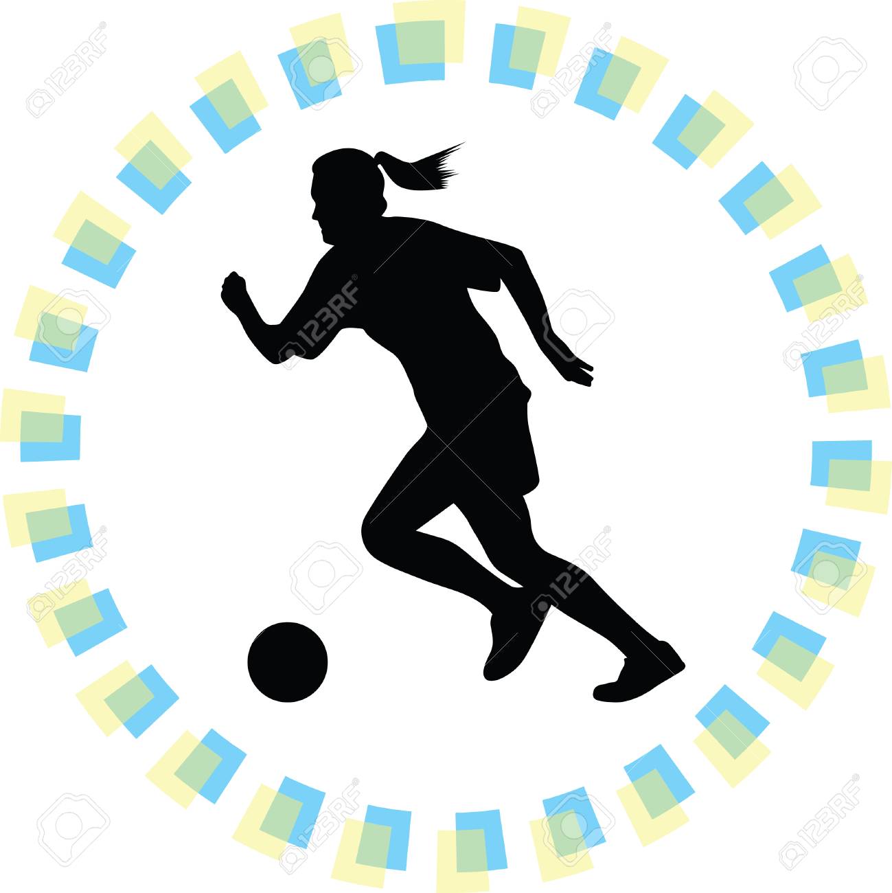 女子サッカー選手 のイラスト素材 ベクタ Image