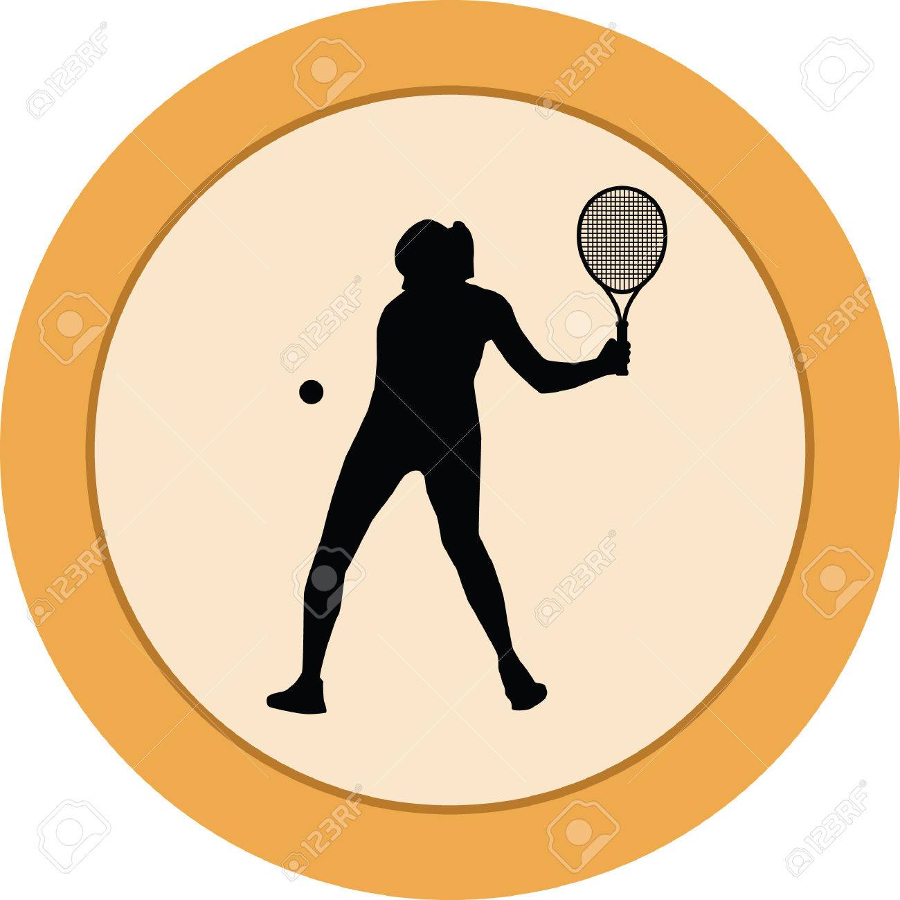 女の子のテニス のイラスト素材 ベクタ Image