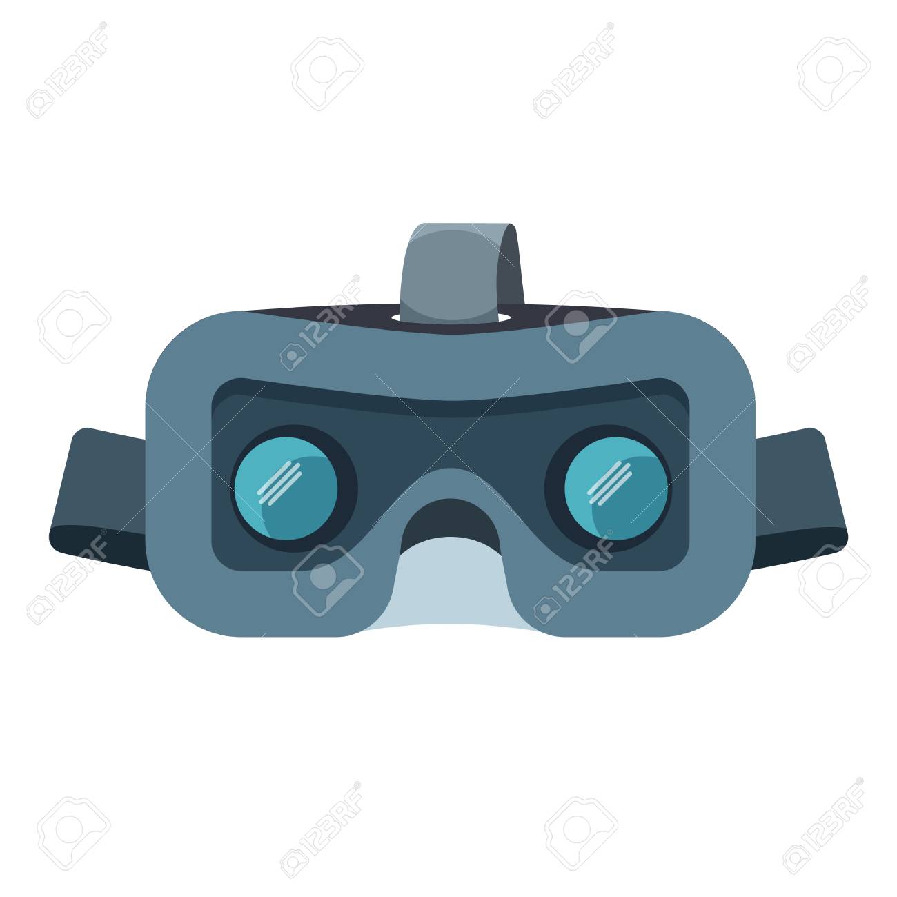 Vr のヘッドセットは 白で隔離 Stereoscc 3 D 仮想現実のベクター