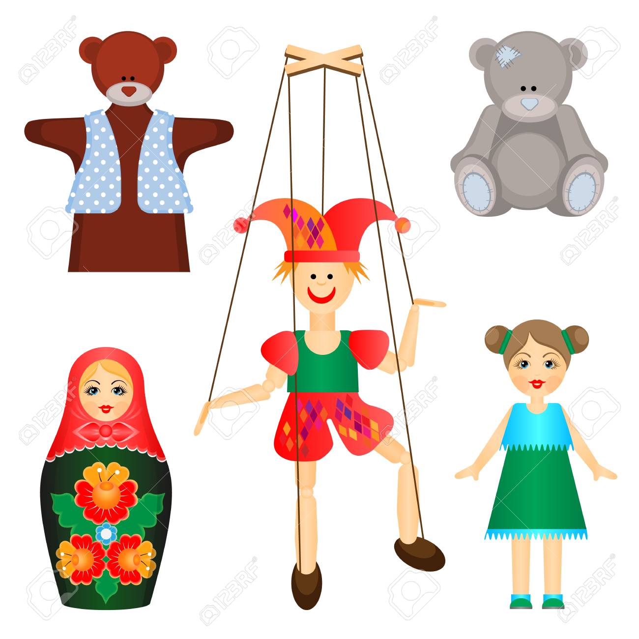 Bonecas de desenho animado brinquedo de menina linda em vestido