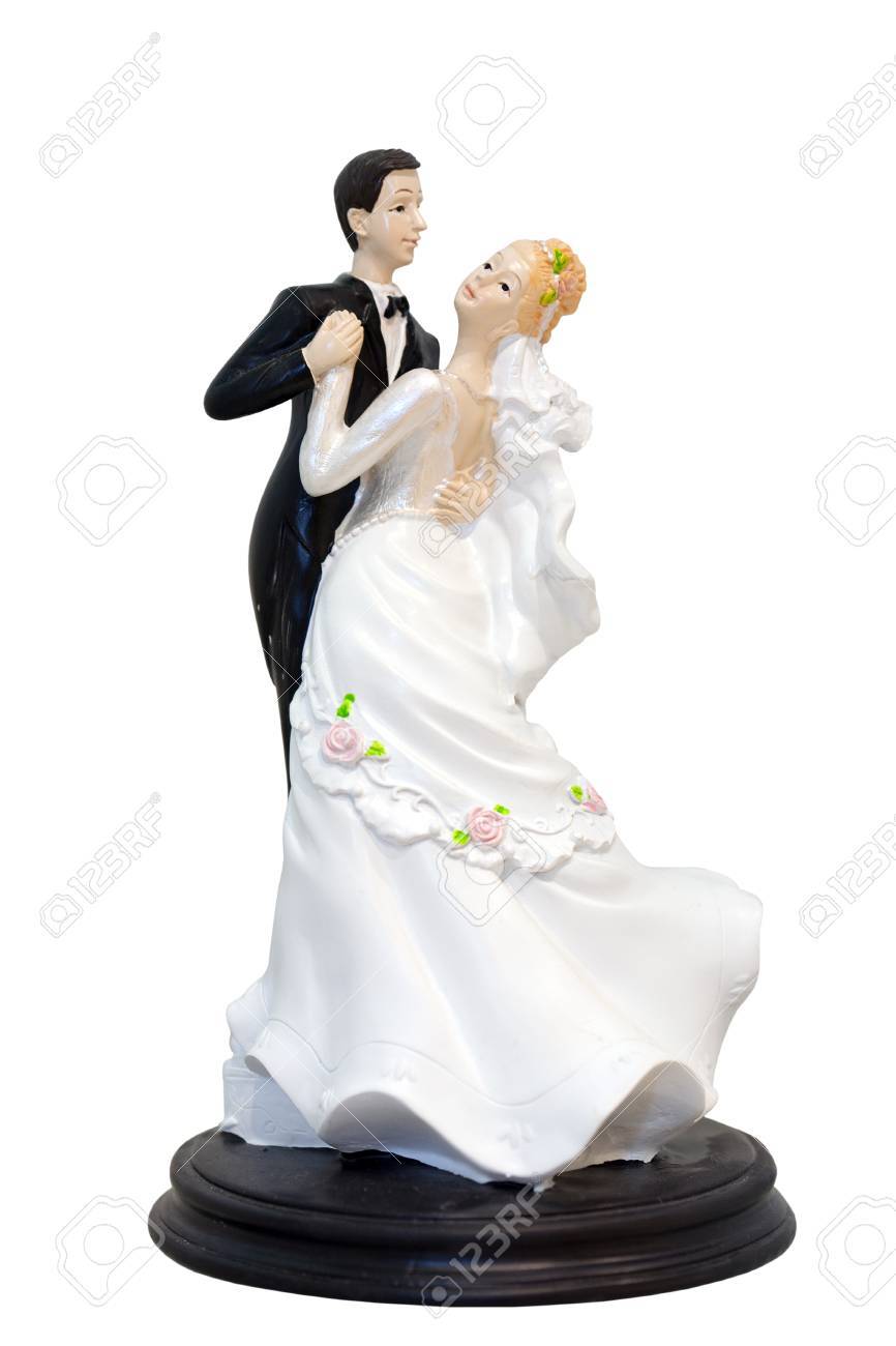 A Wedding Couple Figurines Models For Wedding Cake Isolated Stock Photo Picture And Royalty Free Image Image 26136280
