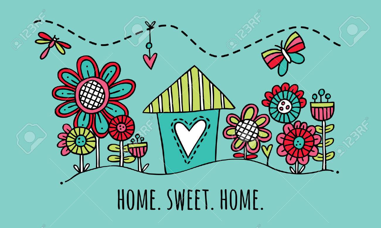 Get Cute Home Sweet Home Clipart PNG