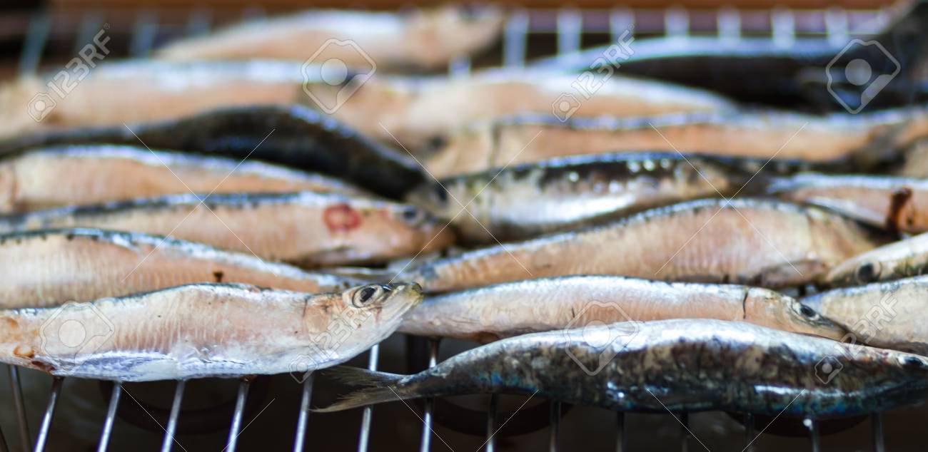 Immagini Stock Il Pesce Tipico Della Sardina Azzurro è Cotto Alla