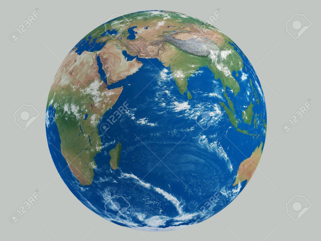 Planet Earth With Some Clouds HD Stock Photo, Picture And Royalty Free  Image. Image 22610765.