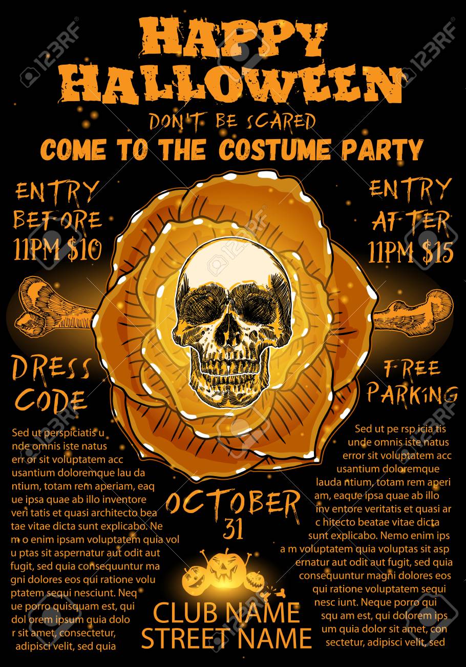 halloween costume flyer