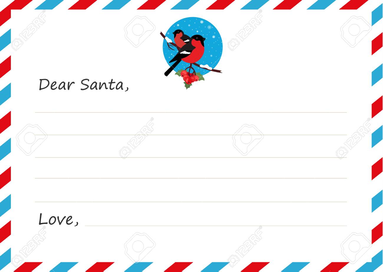 template envelope new years letter to santa claus icon bullfinches flat letters to santa template