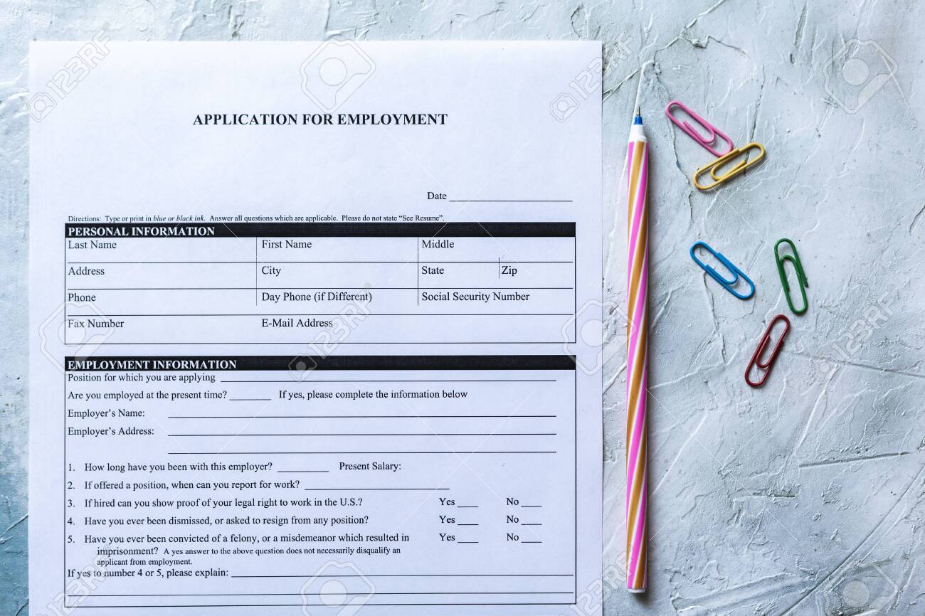 Standard Application For Employment Hr Hiring Applying Concept Stock Photo Picture And Royalty Free Image Image 127742037