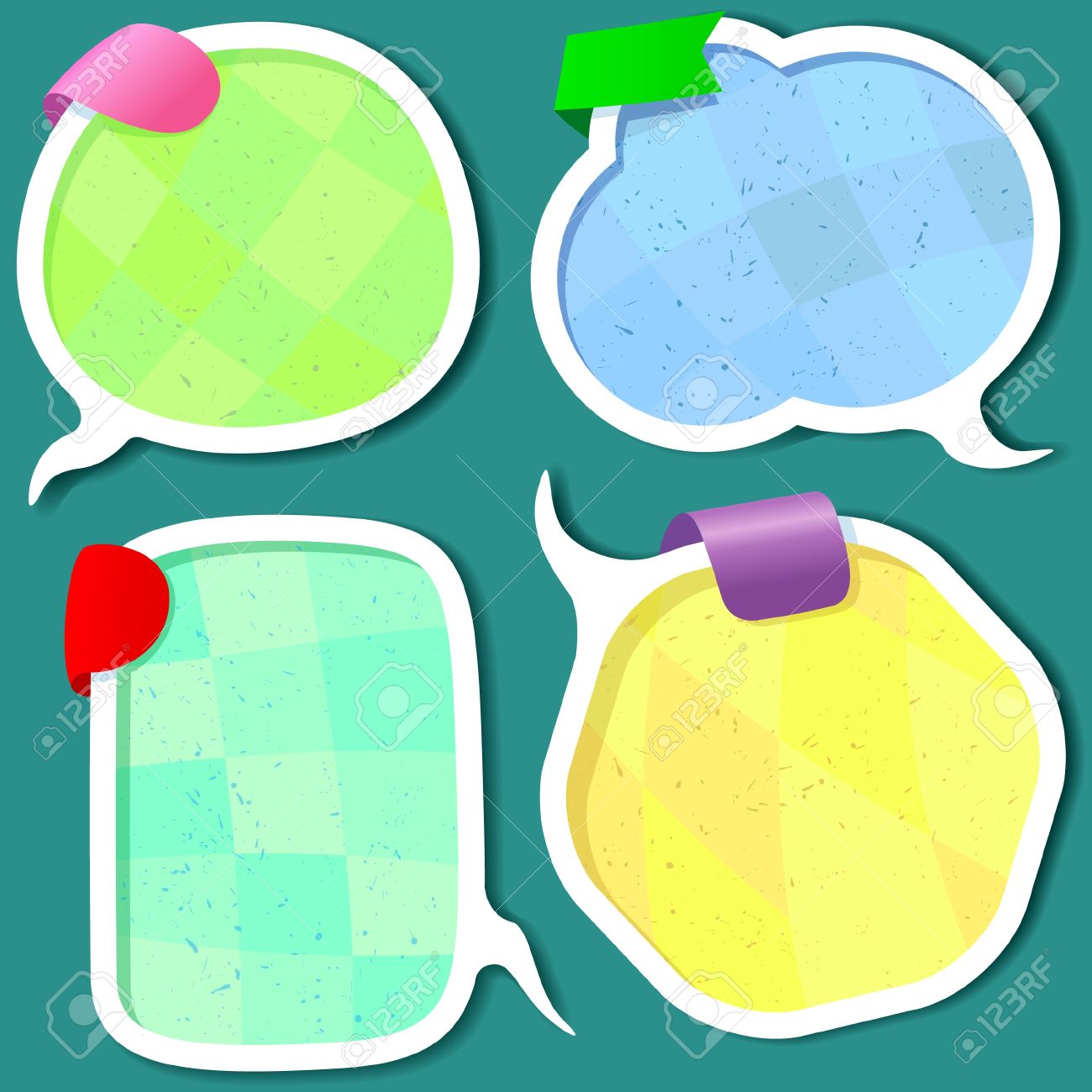 cute speech bubbles templates set royalty free cliparts vectors