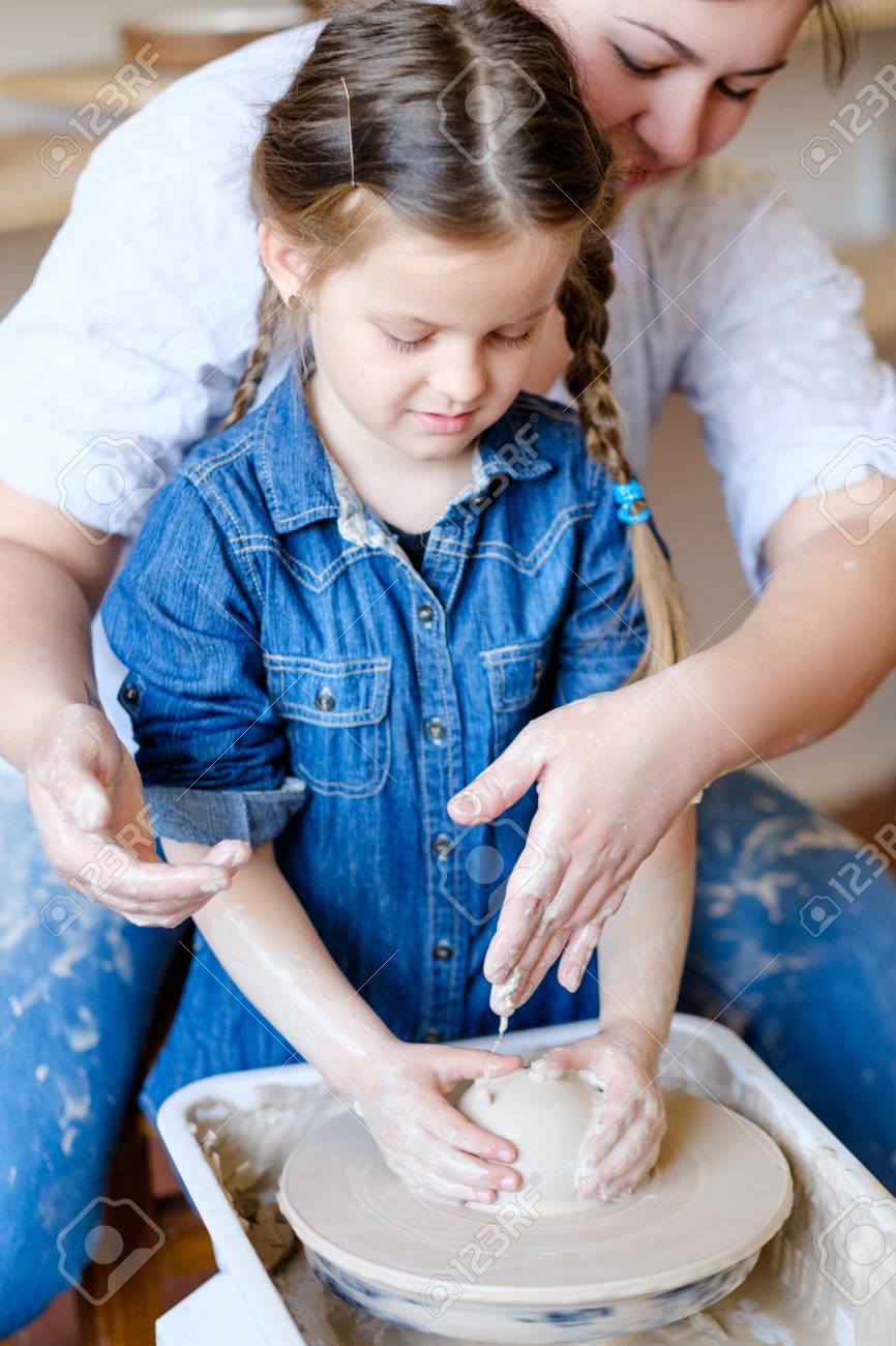 child hobby creative pottery