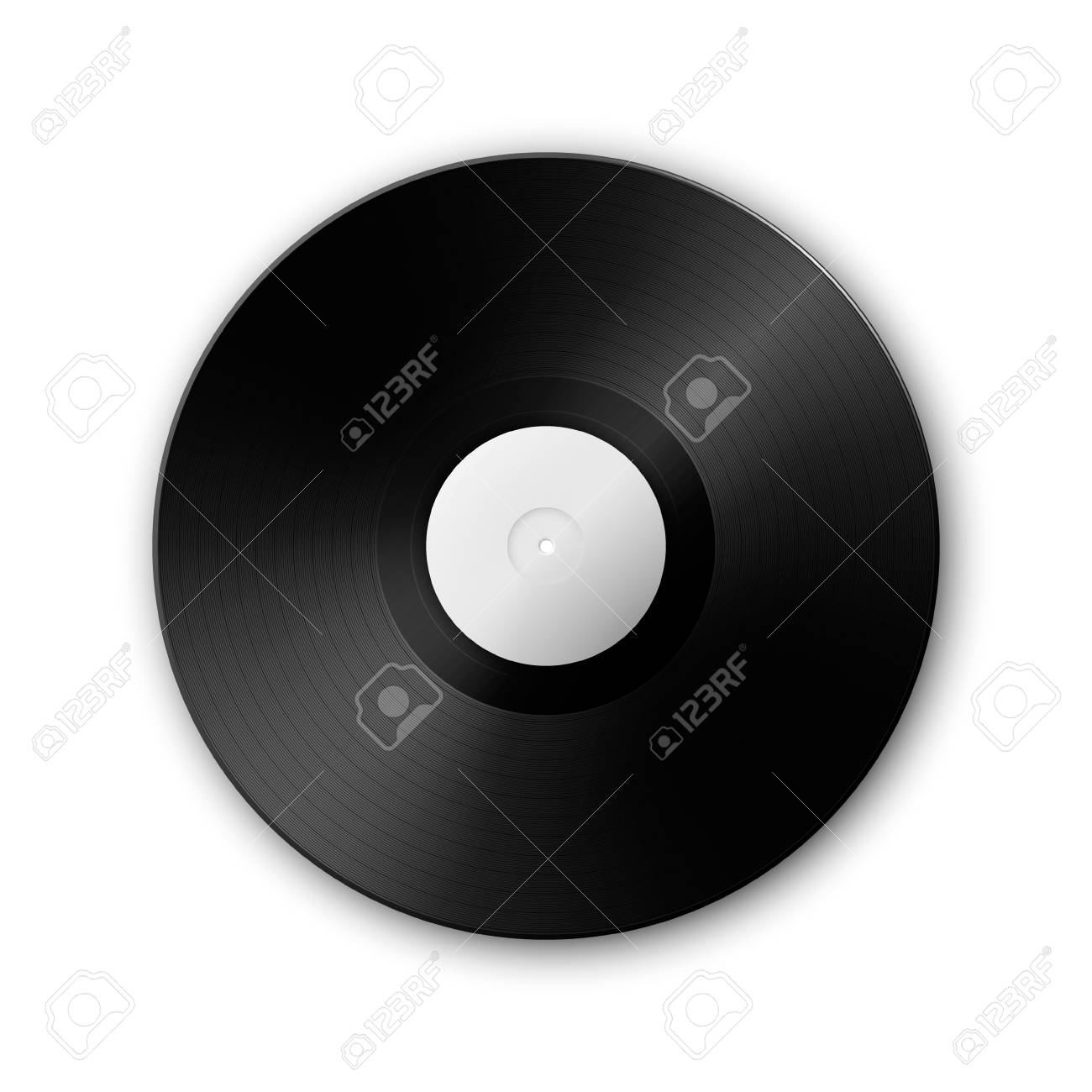 realistic vector music gramophone vinyl lp record icon isolated