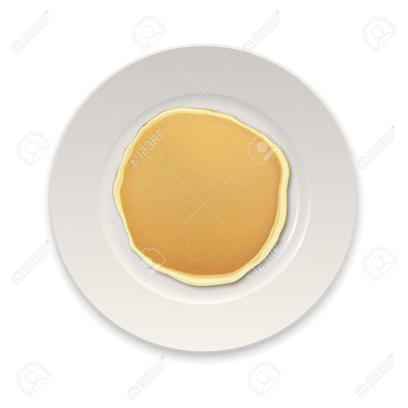 ホワイトプレートのイラストにリアルなパンケーキ のイラスト素材 ベクタ Image ホワイトプレートのイラストにリアルなパンケーキ のイラスト素材 ベクタ Image