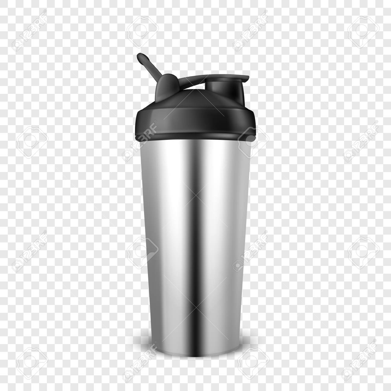 Download Vector Realistic 3d Empty Glossy Metal Shaker For Sports Nutrition Royalty Free Cliparts Vectors And Stock Illustration Image 102953066