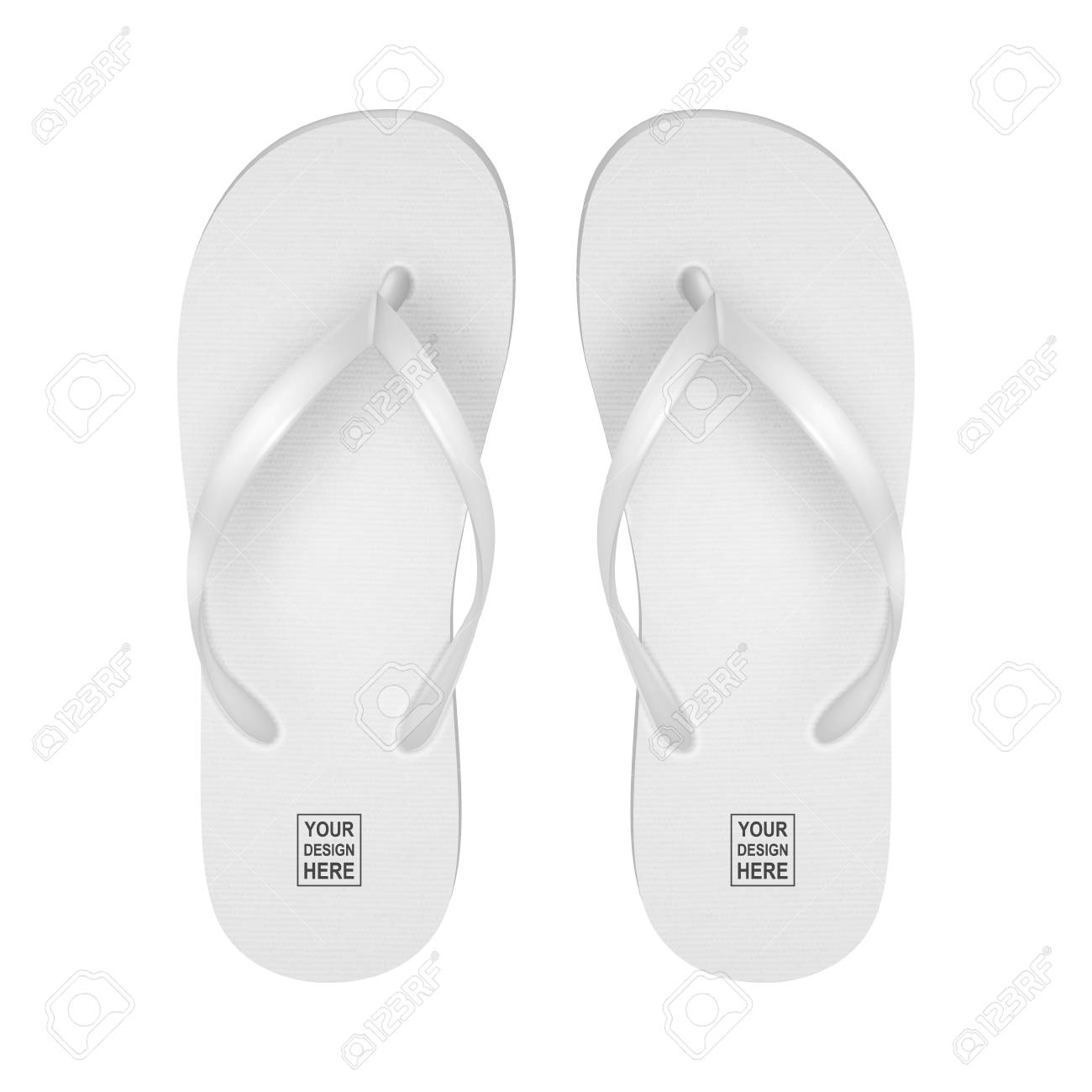blank flip flops