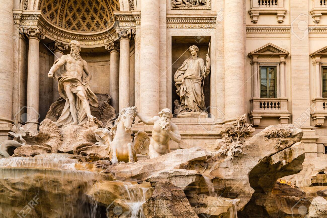 Rome Italy January 4 2019 Crystal Clear Waters Flowing From