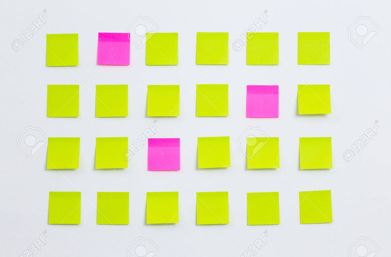 Adhesive Paper Note Stick On The Wall 