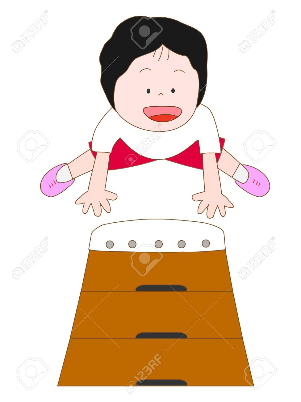 跳び箱 のイラスト素材 ベクタ Image 跳び箱 のイラスト素材 ベクタ Image