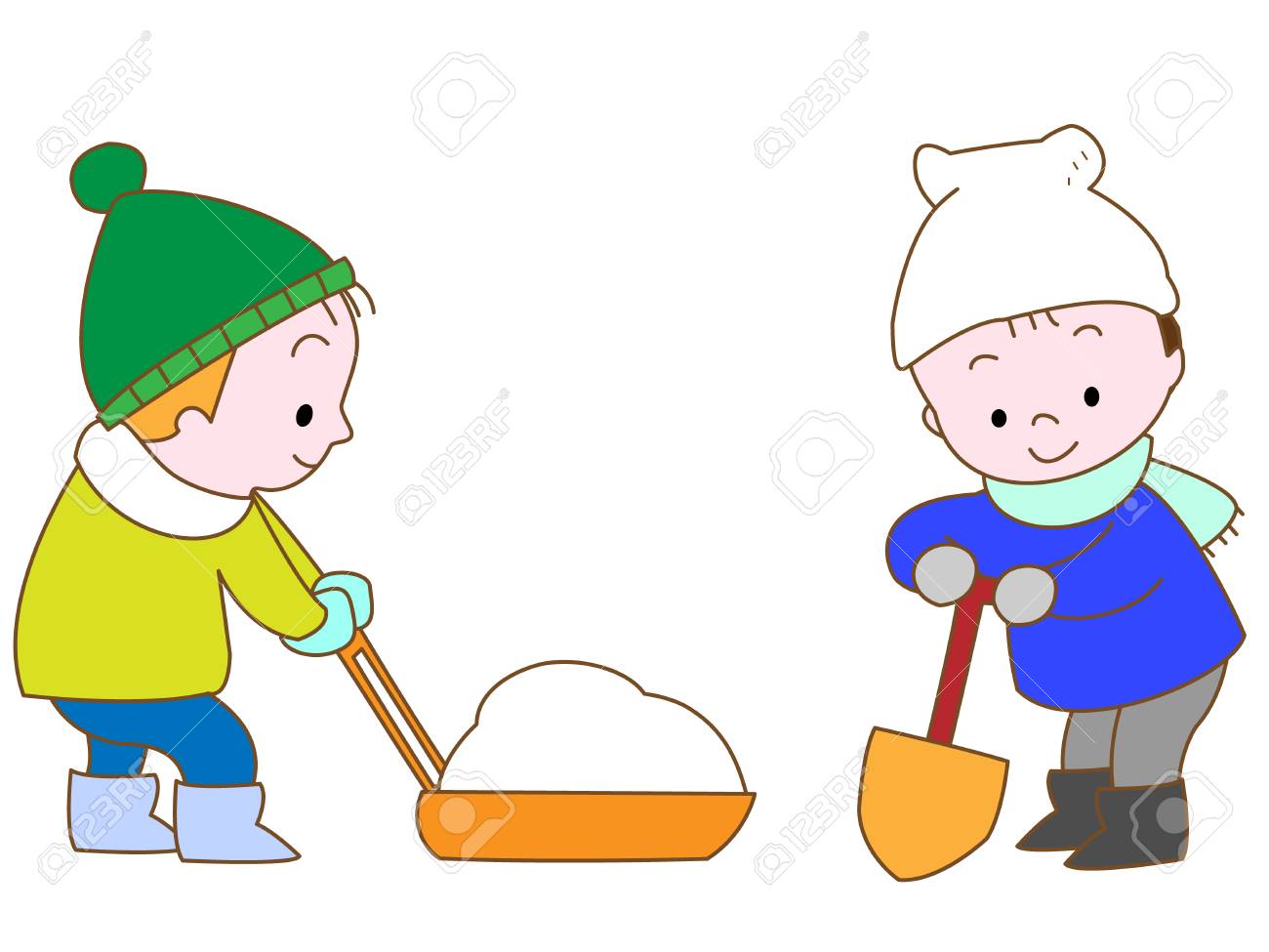 冬の暮らし のイラスト素材 ベクタ Image