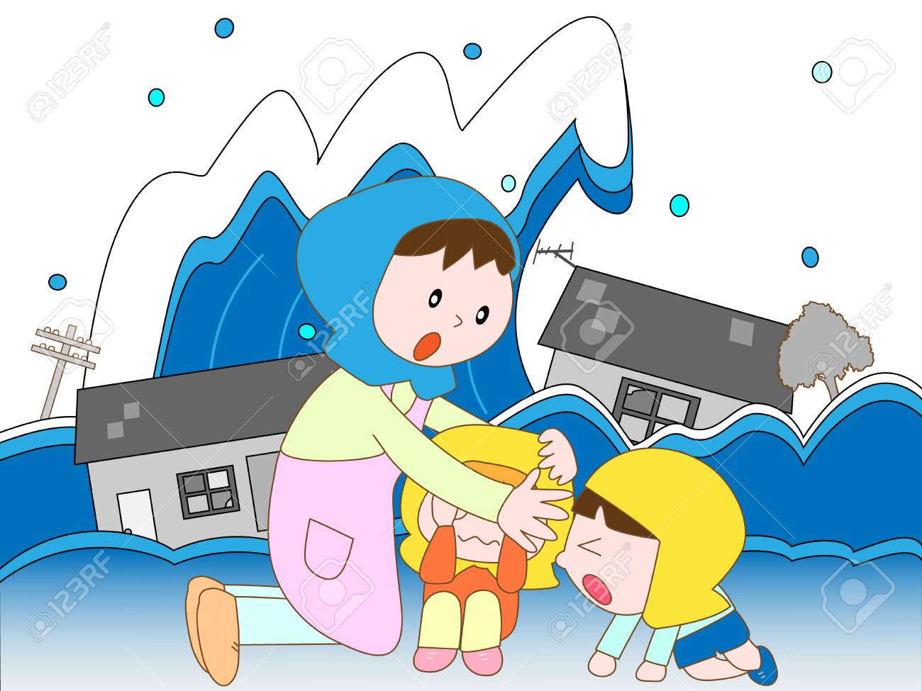 Displaced By The Tsunami Royalty Free Cliparts Vectors And Stock Illustration Image