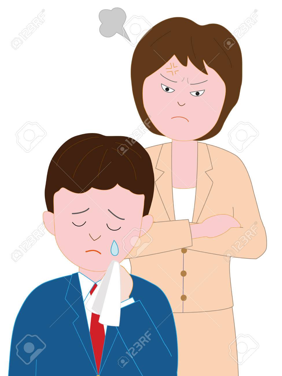 男子高校生を叱るのイラスト素材 ベクタ Image 男子高校生を叱るのイラスト素材 ベクタ Image