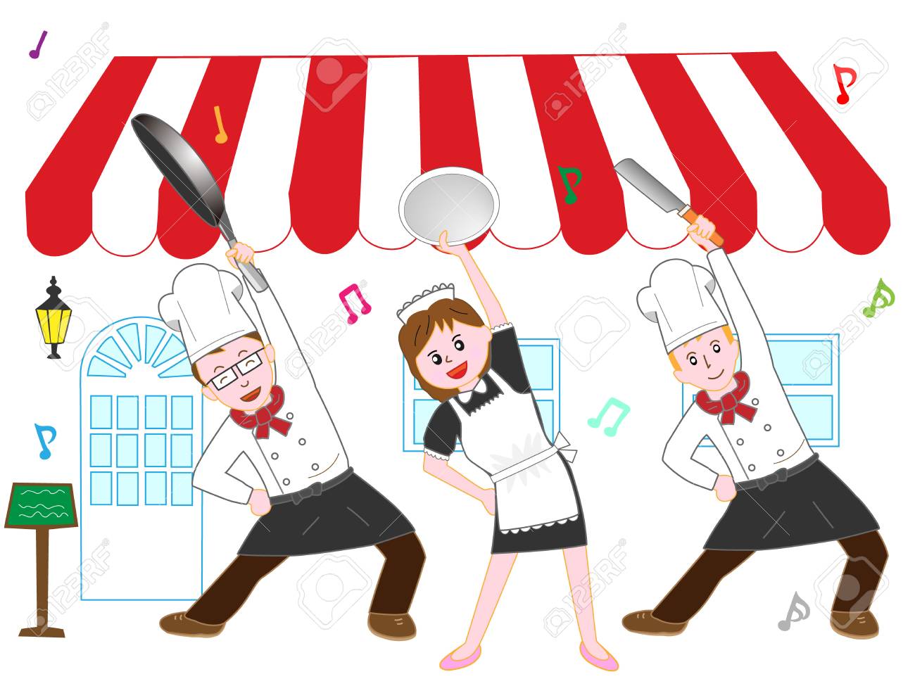 チンポ トレーニングとメイド のイラスト素材 ベクタ Image