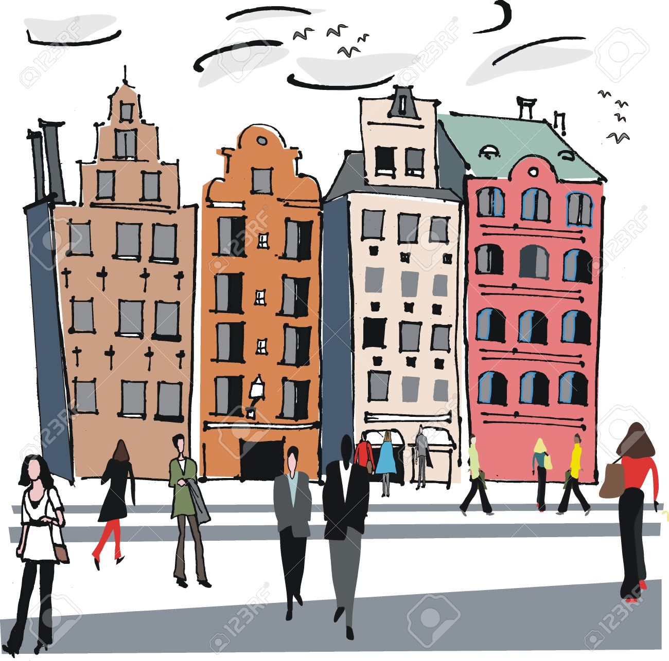 古い建物 ストックホルムのベクトル イラスト のイラスト素材 ベクタ Image 10203755