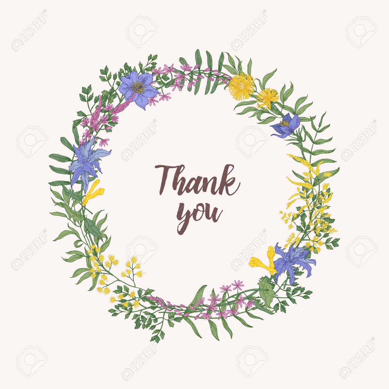 Thank You Word Or Message Written With Cursive Calligraphic Font Royalty Free Cliparts Vectors And Stock Illustration Image 131784187