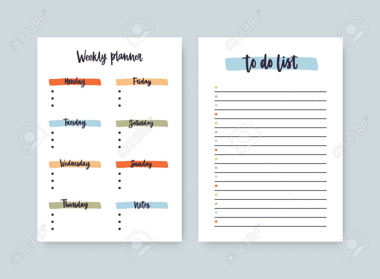 Package deal of weekly planner and in direction of-do-checklist templates with headings.. photo relating to Printable Daily to Do List named Package deal of weekly planner and towards-do-listing templates with headings..