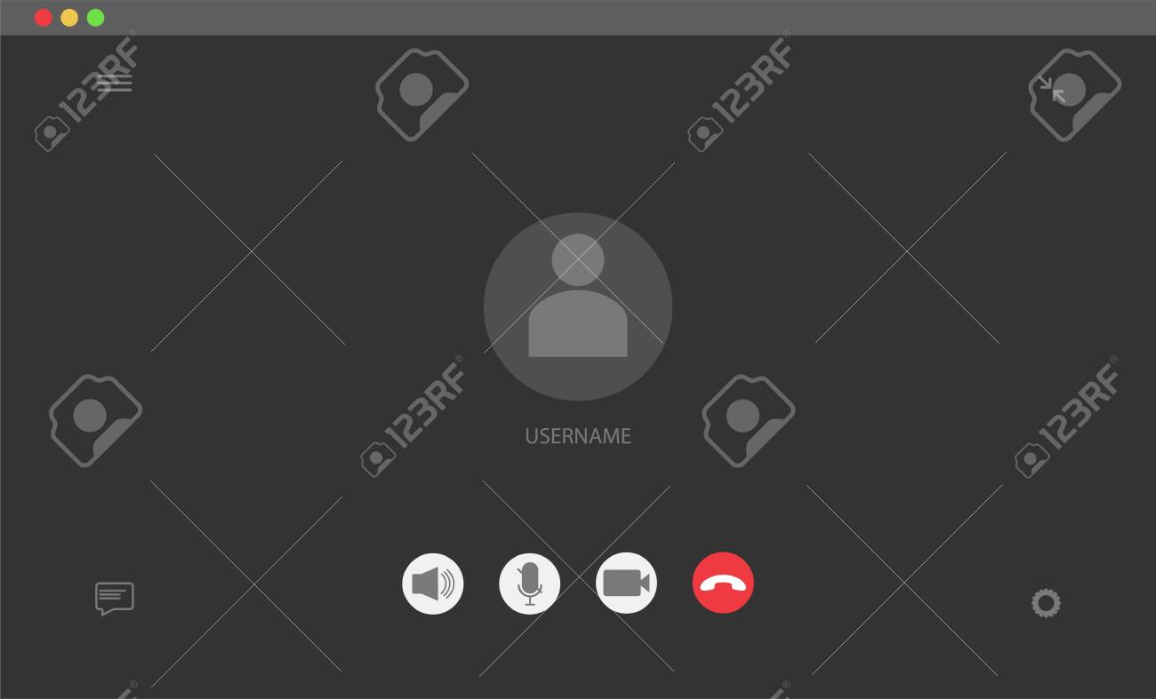 Video Call Interface Concept. Video Conferencing Template. Video Chat User  Interface. Vector Illustration Royalty Free SVG, Cliparts, Vectors, And  Stock Illustration. Image 154253430.