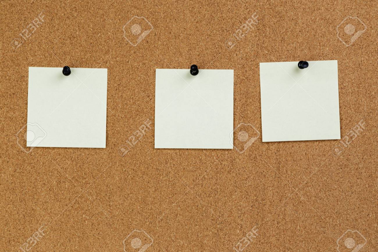 notes reminders on the cork board template stock photo picture and