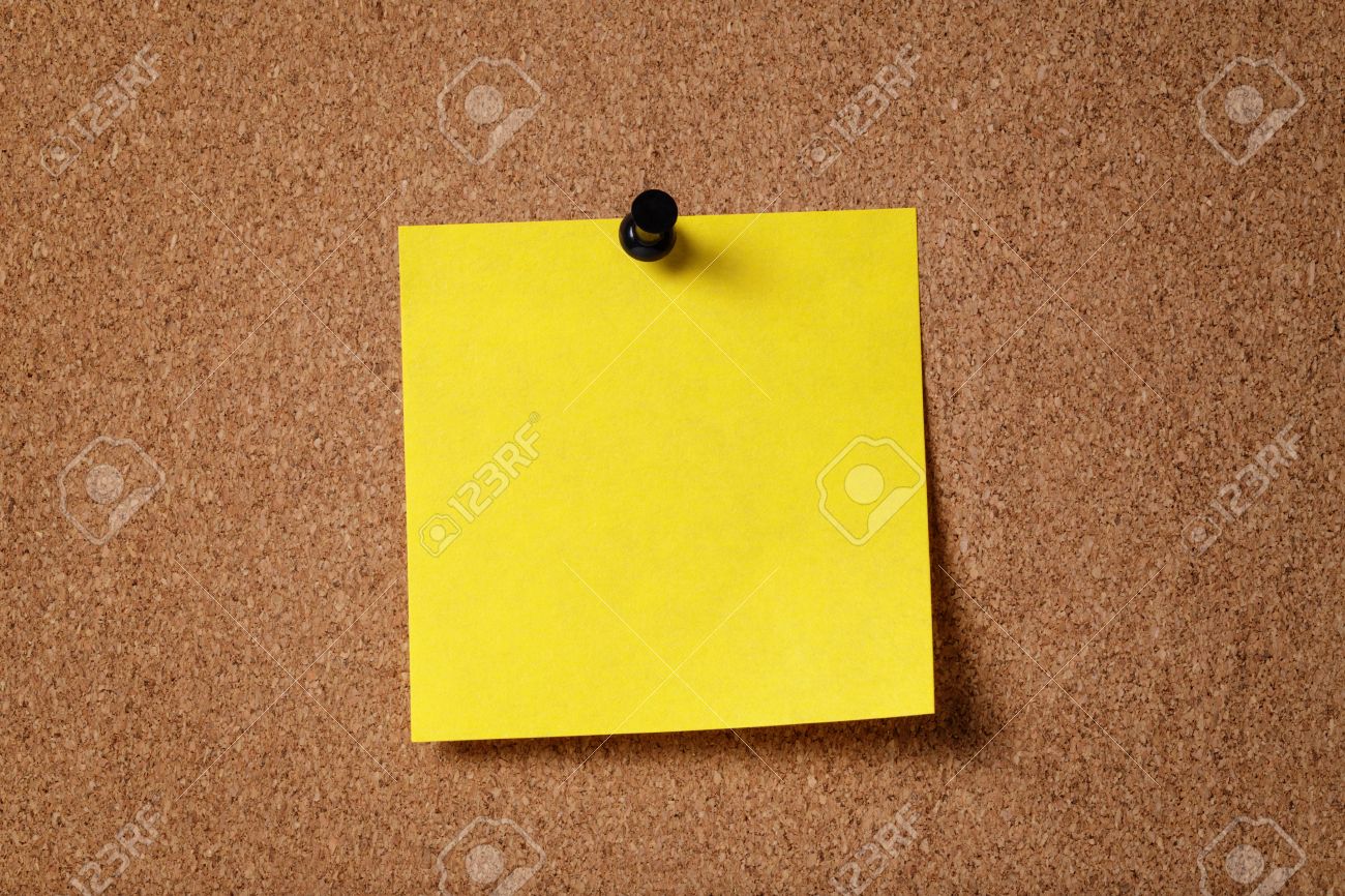yellow reminder sticky note