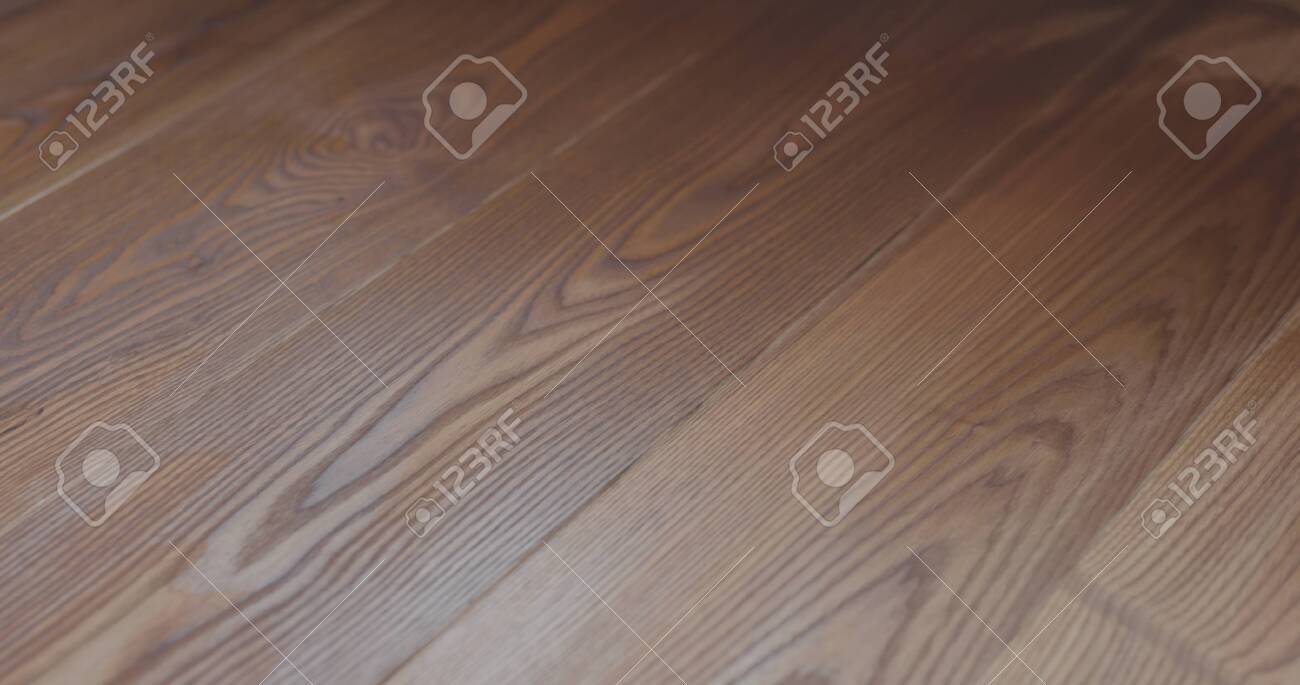 Closeup Freshly Applied Protective Oil Finish To Ash Floor Stock