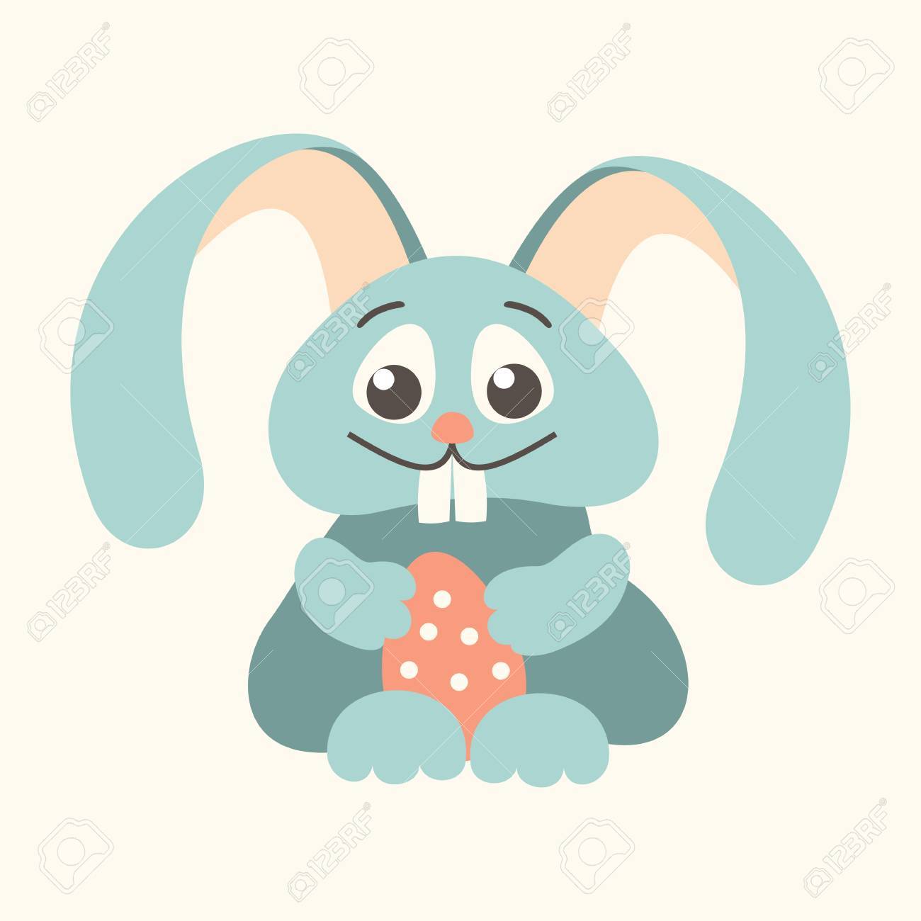 easter bunny holding easter egg outline blue stock photo picture easter bunny outline