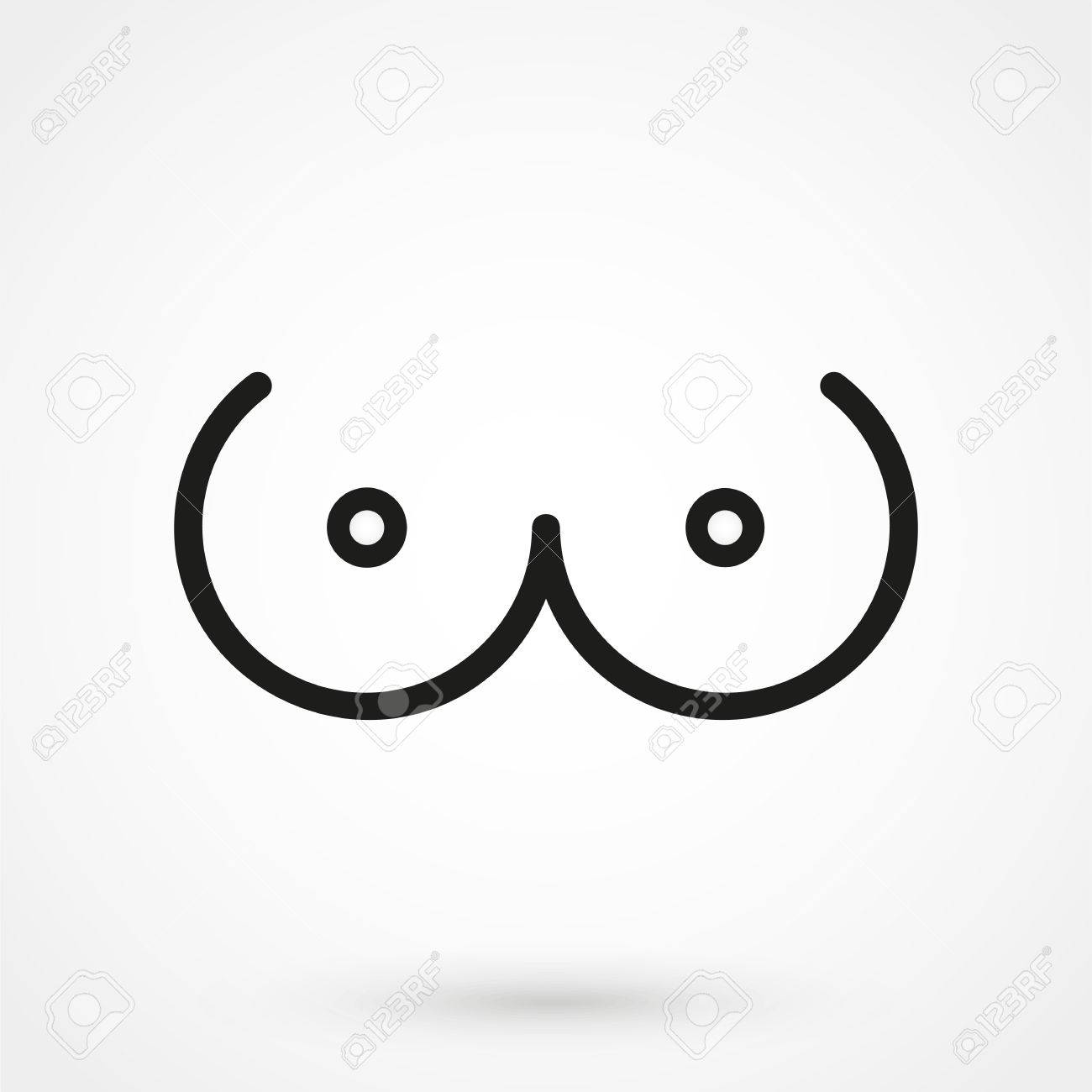 Breast Icon Royalty Free Cliparts Vectors And Stock Illustration Image