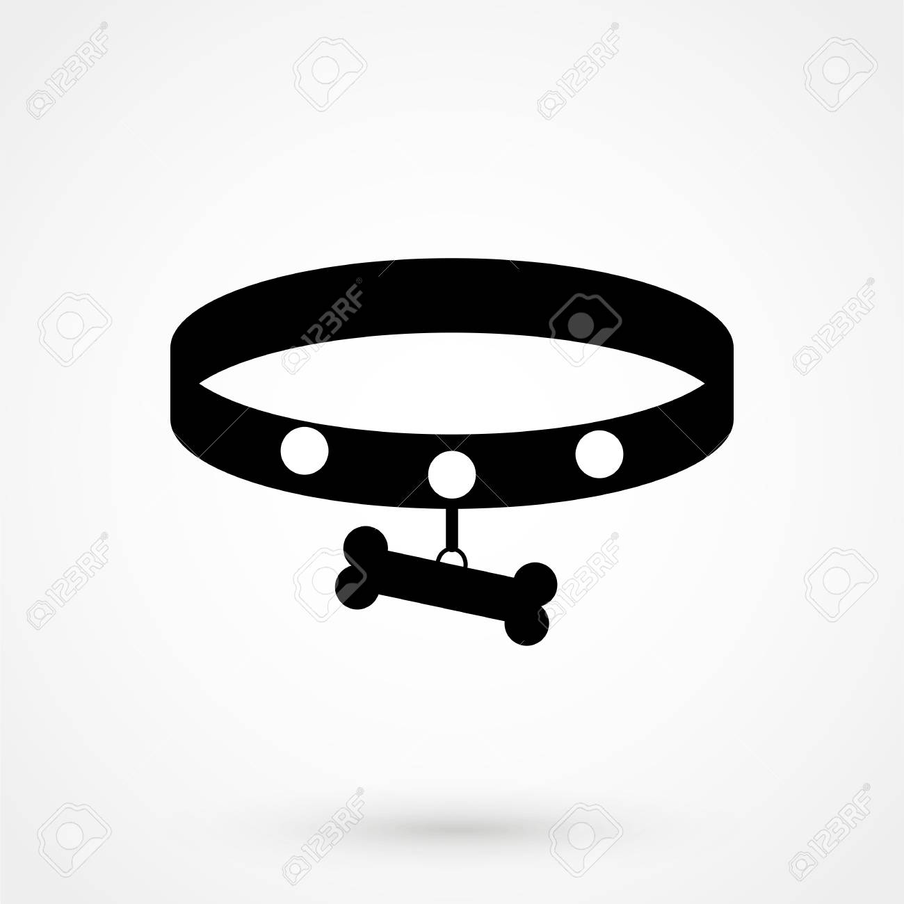 Collar De Perro Icono De Diseño Simple Sobre Un Fondo Blanco. Ilustración Del Vector Ilustraciones Svg, Vectoriales, Art Vectorizado Libre De Derechos. Image 68628404.