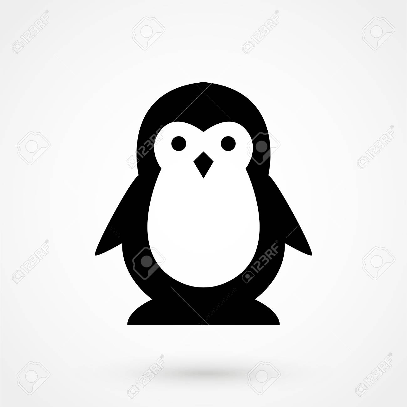 penguin egg symbol icon or logo template royalty free cliparts penguin template