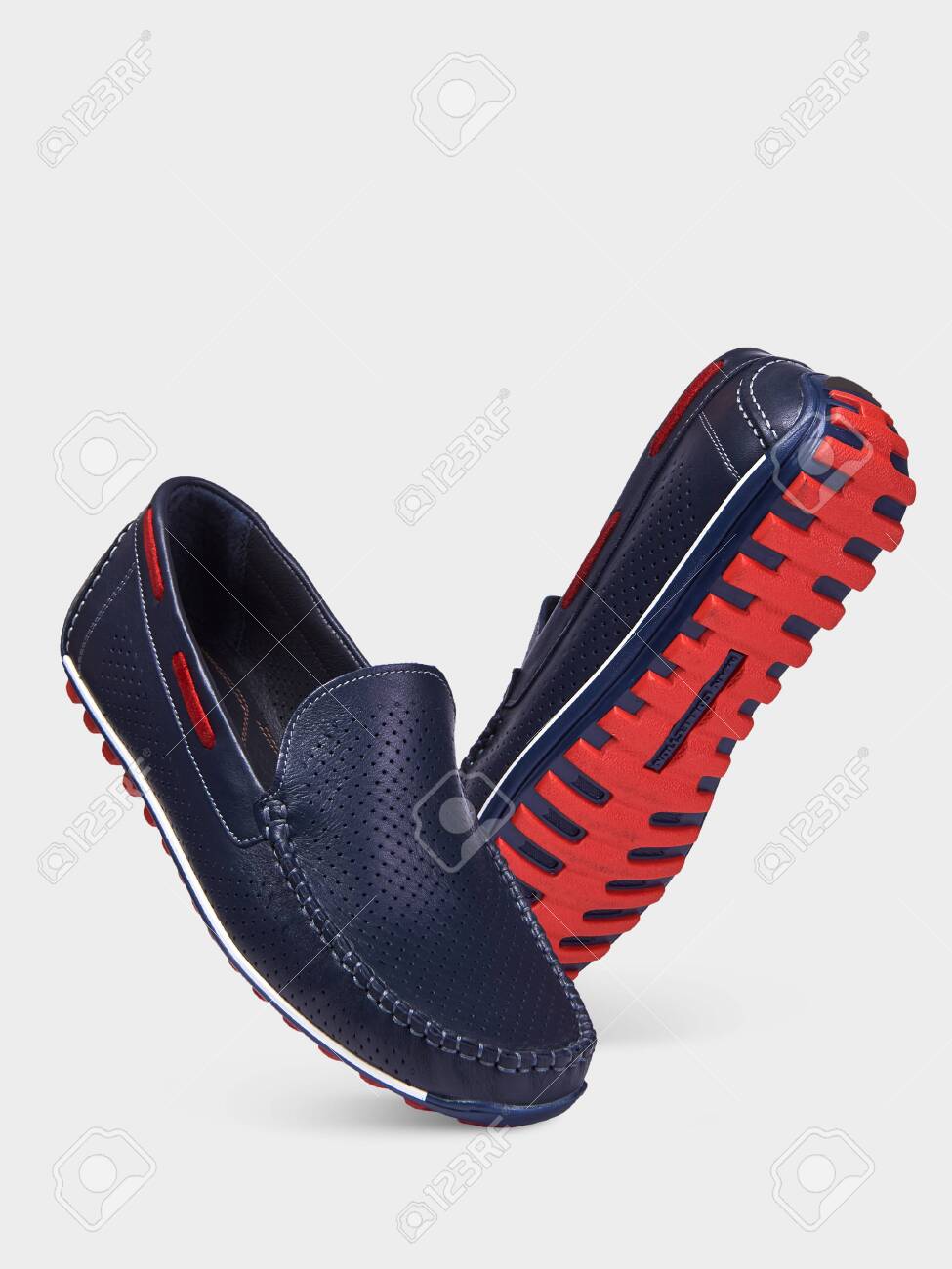 white red bottom loafers