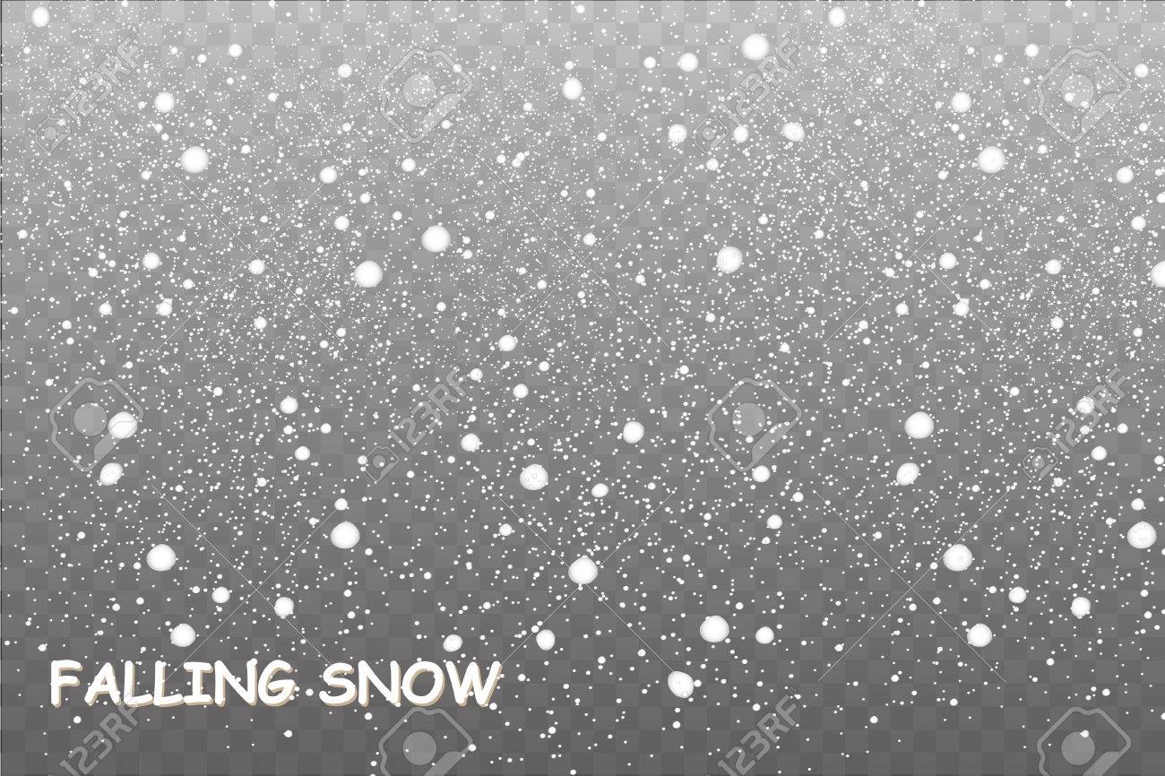 Stock vector illustration falling snow, Snowflakes, snowfall, Transparent background, Fall of snow. - 80932601 Stock vector illustration falling snow, Snowflakes, snowfall, Transparent background, Fall of snow. - 80932601